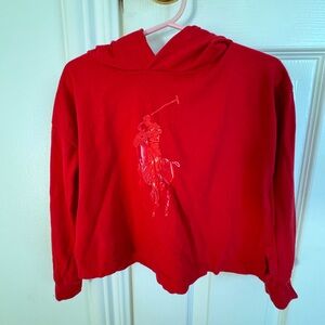 Polo Ralph Lauren - girls hooded long sleeve shirt - size 4
